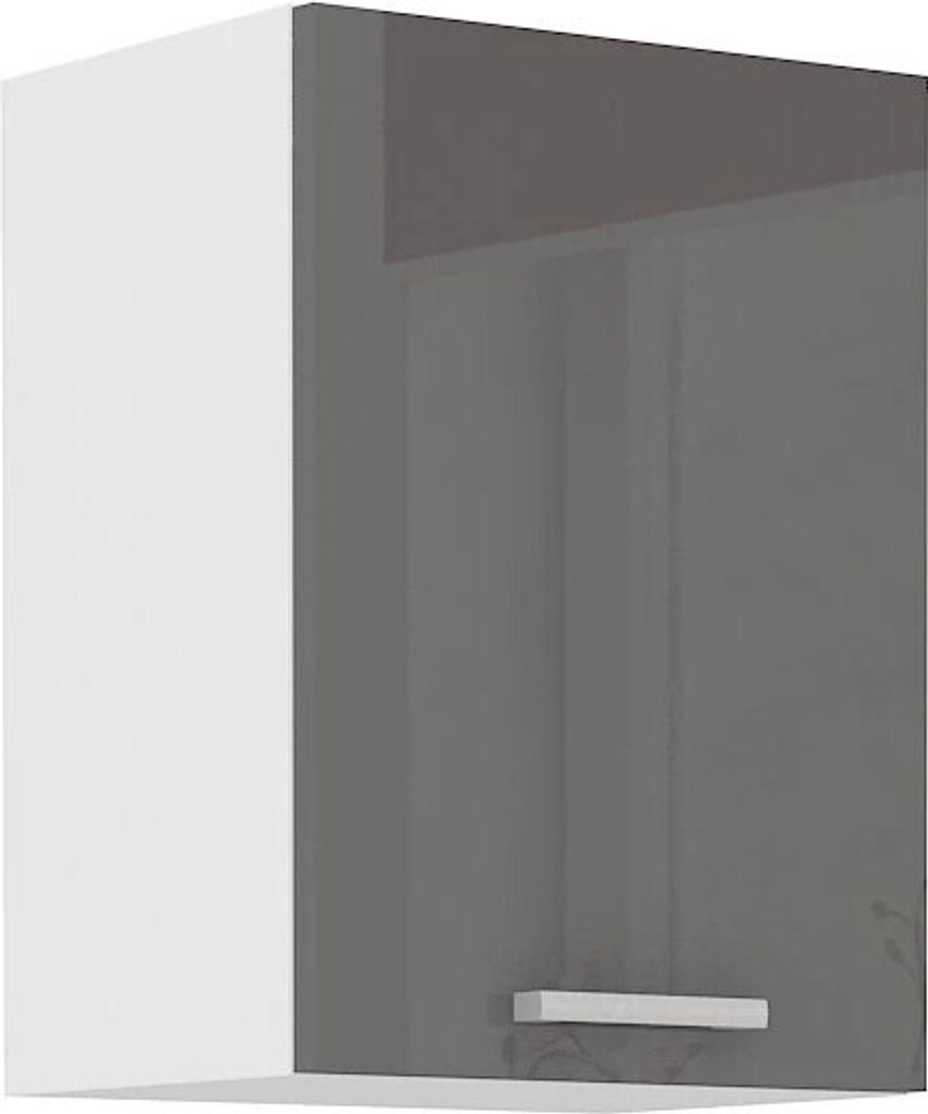 Oberer Hängeschrank SAEED – Breite 40 cm, Grau / Weiß