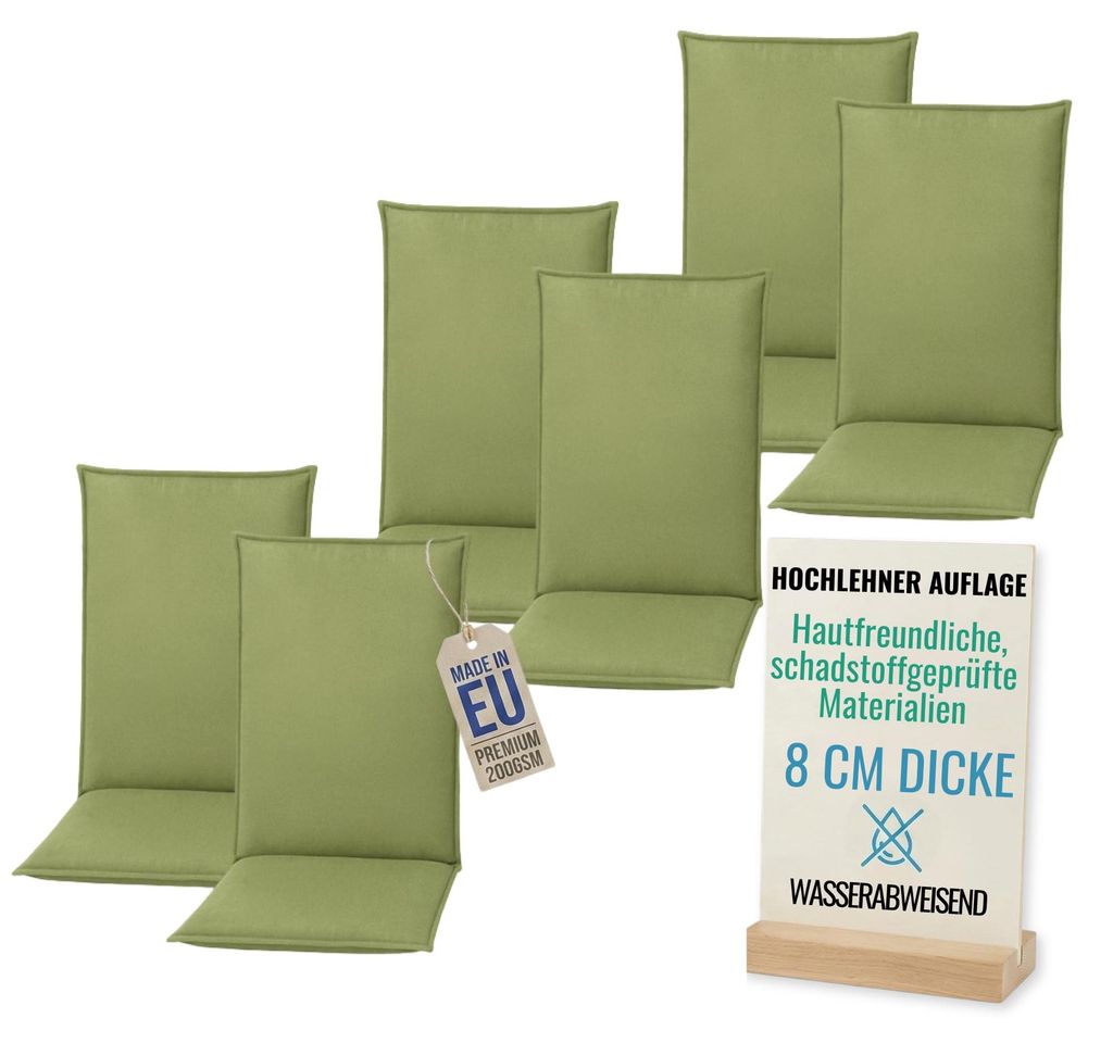 Pillows24 - 6x polštář s vysokým opěradlem 120x50x8 cm | Obrázek produktu 