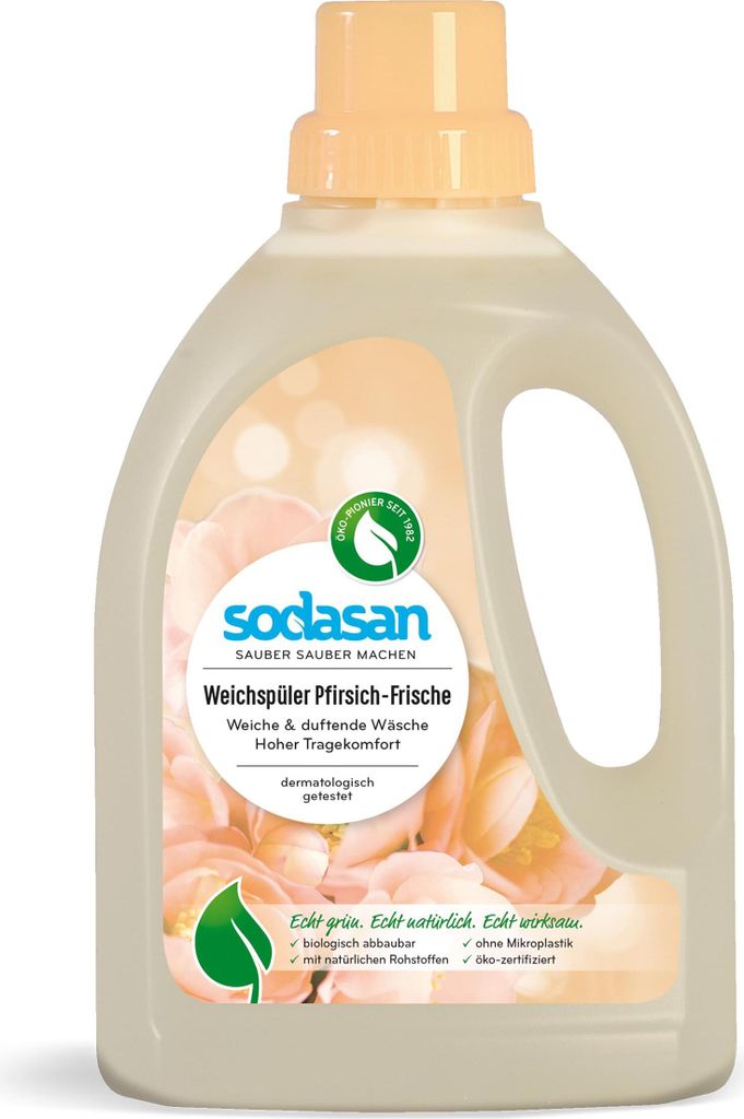 Sodasan Weichspüler Pfirsich - Frische 0,75L hoher Tragekomfort (1er Pack)