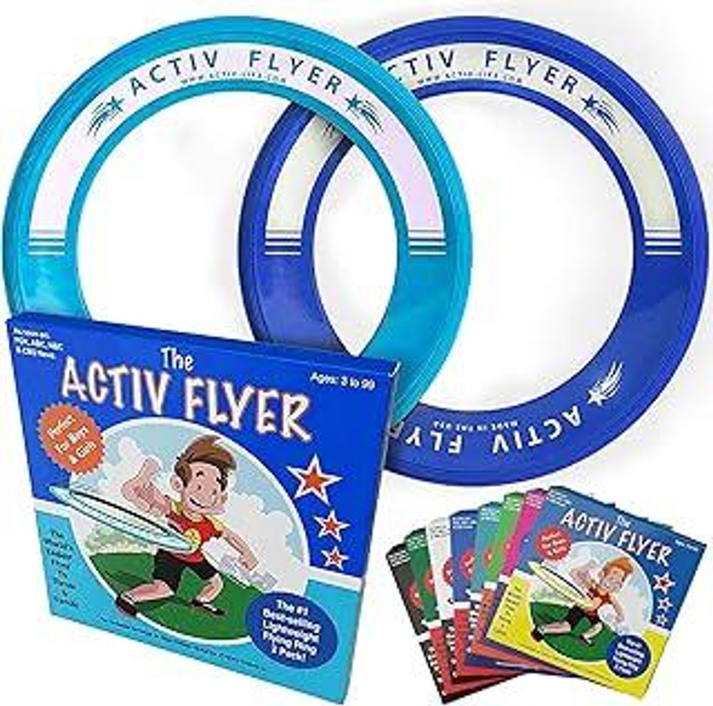 Activ Life Kid’s Flying Rings (2 Pack) They Fly Straight & Don’t Hurt, 80% Lighter Than Standard Rings - Replace Screen Time with Healthy Famil...
