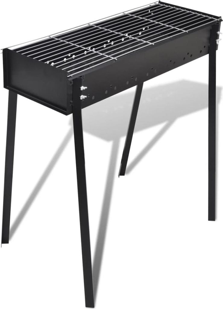 BBQ Grill Säulengrill Standgrill Kohlegrill Barbeque Quadratisch