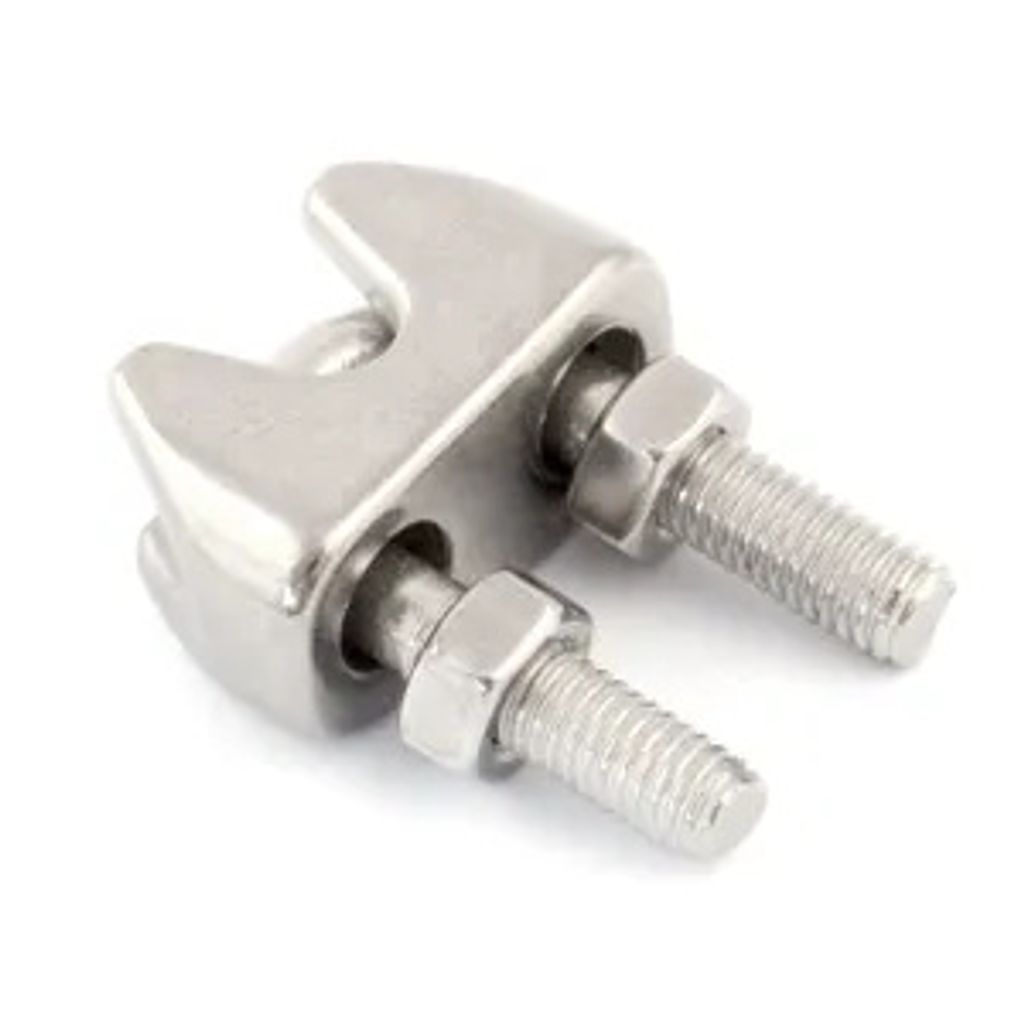 Edelstahl BÜGEL 5mm 50 Stück Klemme Drahtseilklemme Seilklemme V4A