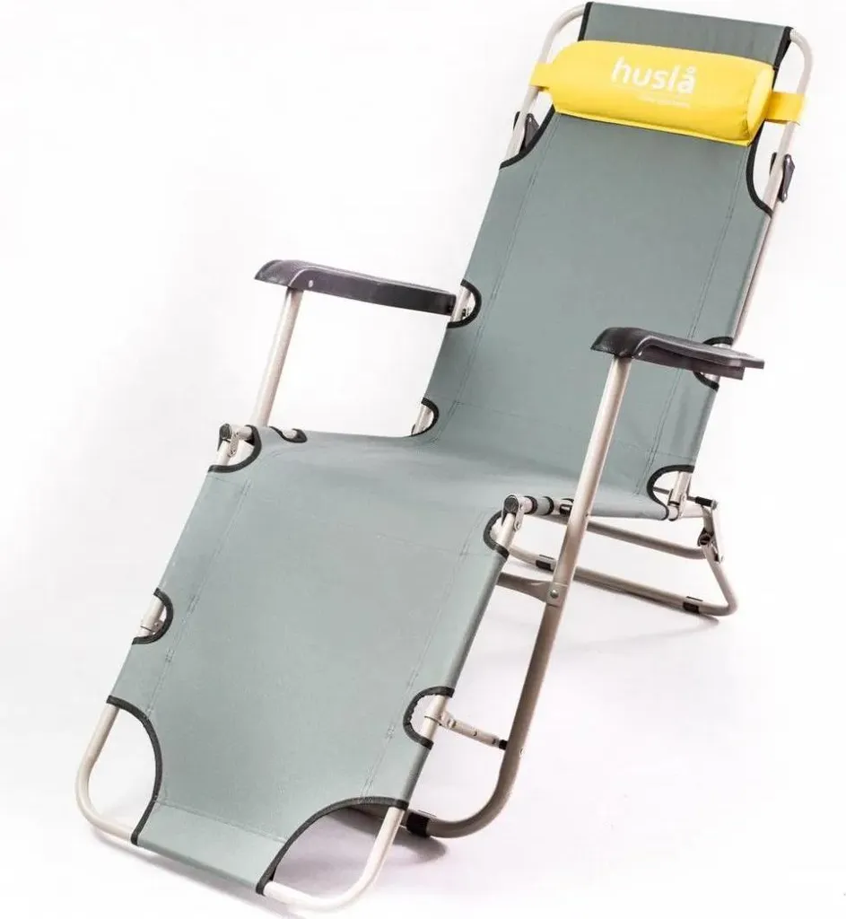 Chaise Longue Pliable HUSLA HUSE Grise 73920 - Bain de Soleil Design