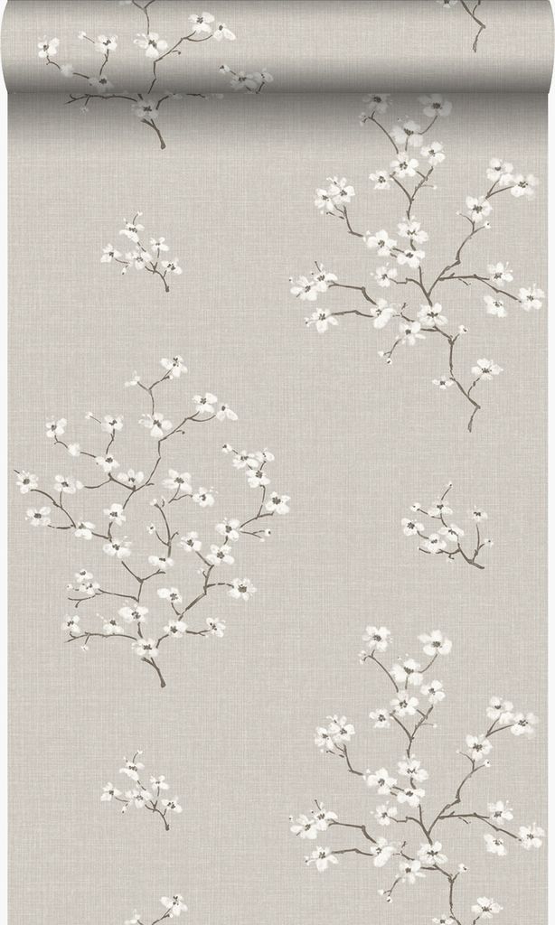 Origin Wallcoverings Tapete Blüte Taupe 53 cm x 10.05 m