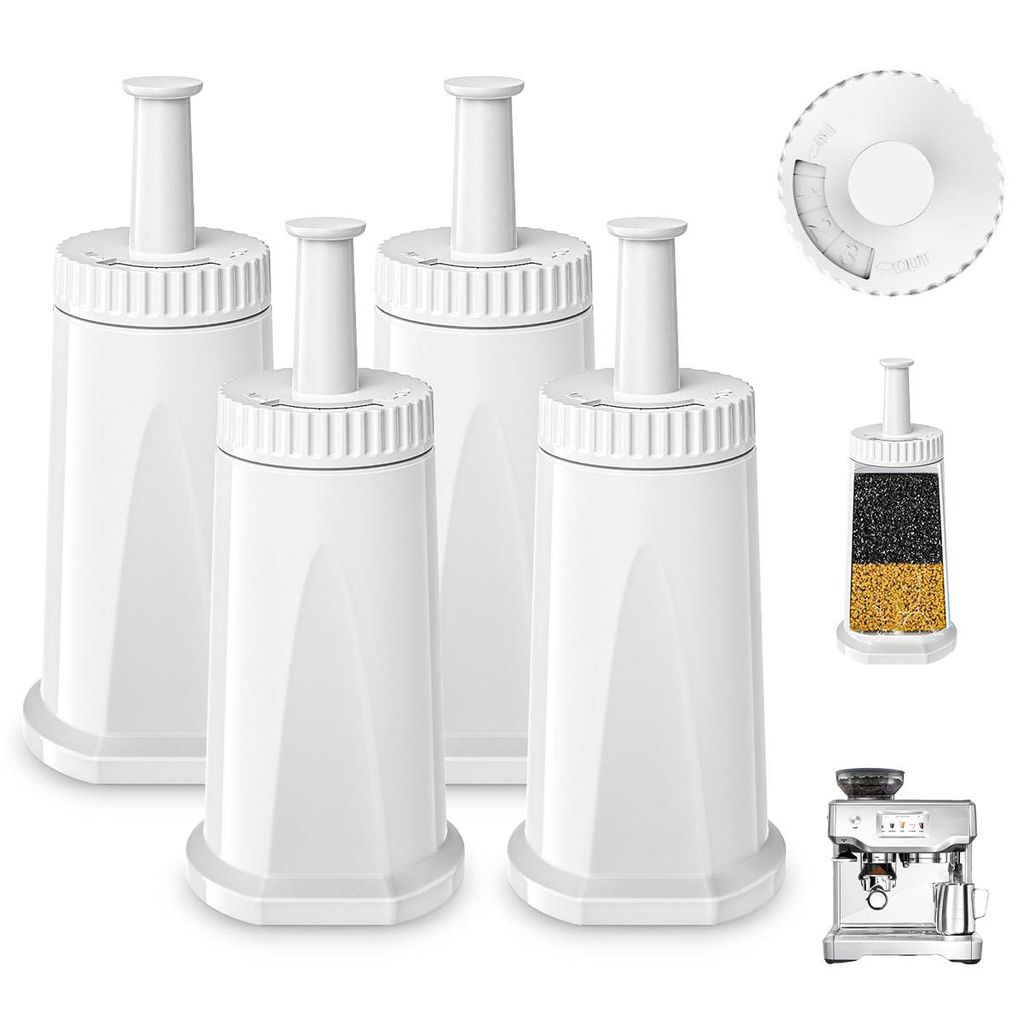 4er Set Wasserfilter Ersatz für Sage Kaffeevollautomat Barista Express Pro, BES008, passend für BES878/BES880/BES980/BES990