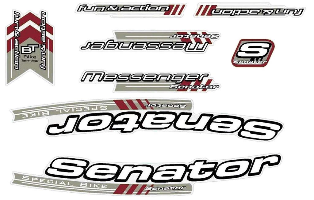 DEKOR Fahrrad Rahmen SENATOR Special Bike Sticker Decal Set 8 teilig