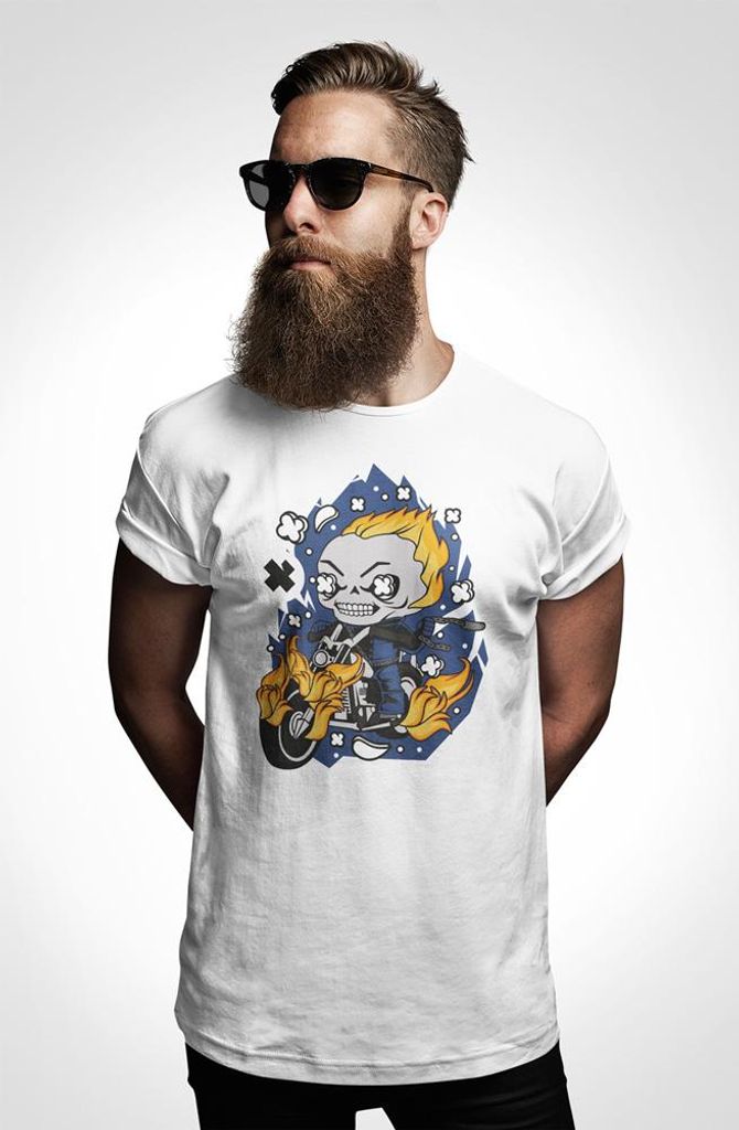 D&B Uni Polo PC00046 Ghost Rider Weiß-Größe 2XL