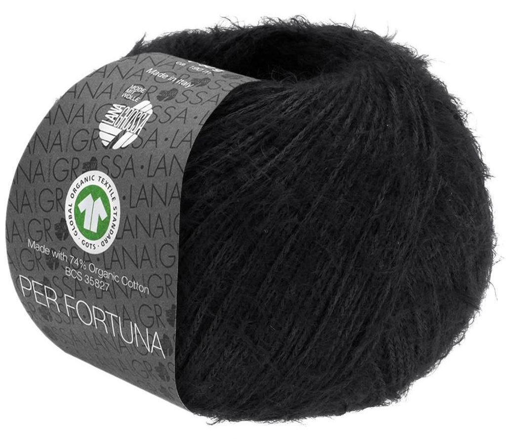 Lana Grossa - Per Fortuna GOTS 0010 schwarz Produktbild 