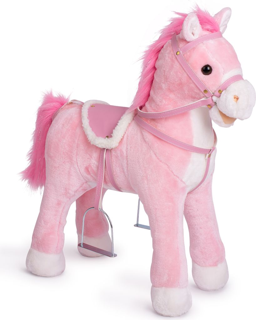 Pink Papaya Stehpferd zum draufsitzen | 60cm Spielpferd zum Produktbild 