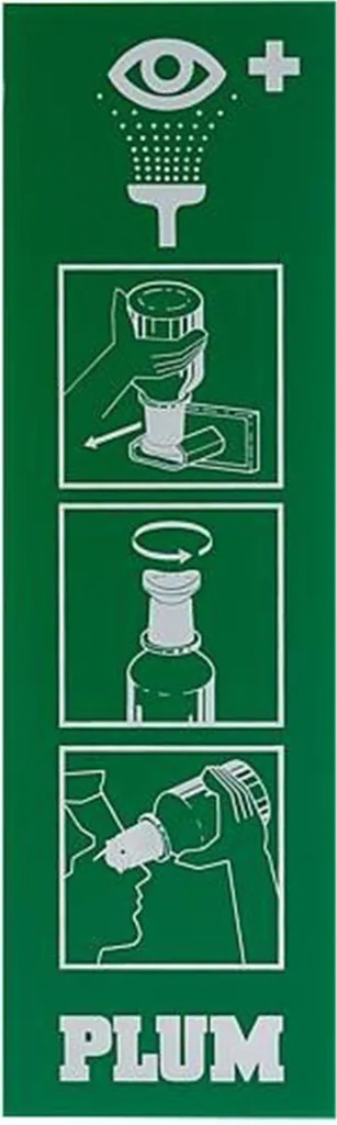 Stazione Emergenza Occhi PLUM 500ml | Design Ergonomico e Sicuro - 5
