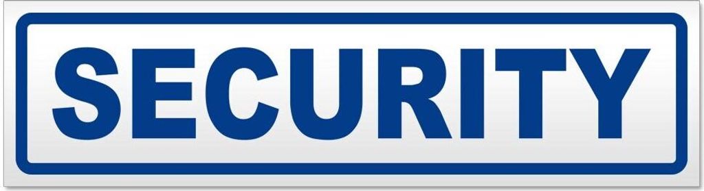 Kiwistar - Autoaufkleber - Verkehrsblau - 20 x 5,3 cm - Security - Hinweis Aufkleber Sticker für Auto, Kfz, Fahrrad, PKW, LKW