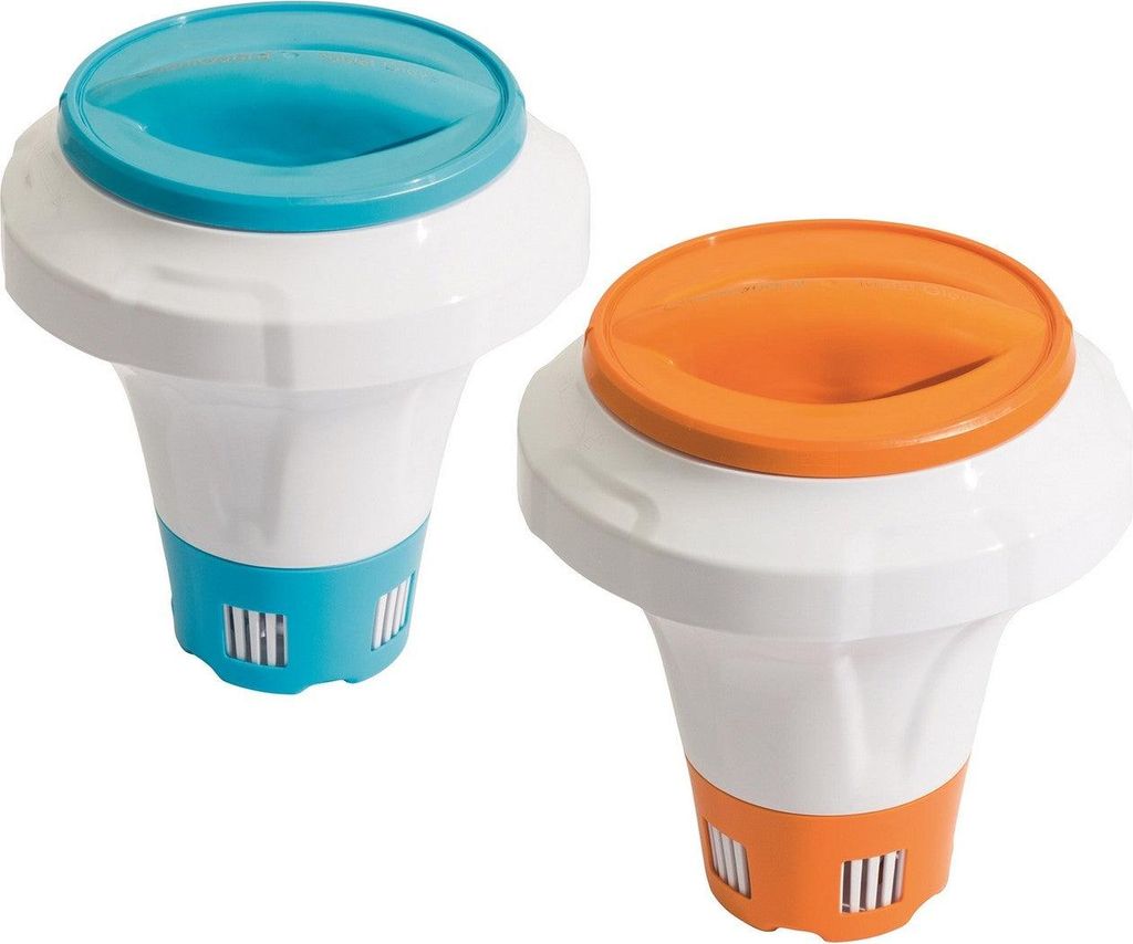 Großer Schwimmer, Bestway 58474 orangefarbener Pool-Chemikalienspender