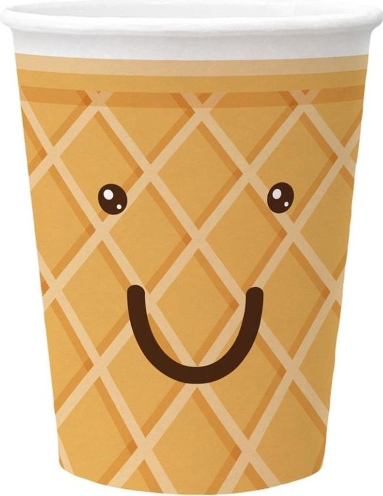 Einwegbecher PAW Ice Cream, 250 ml, 8 Stück