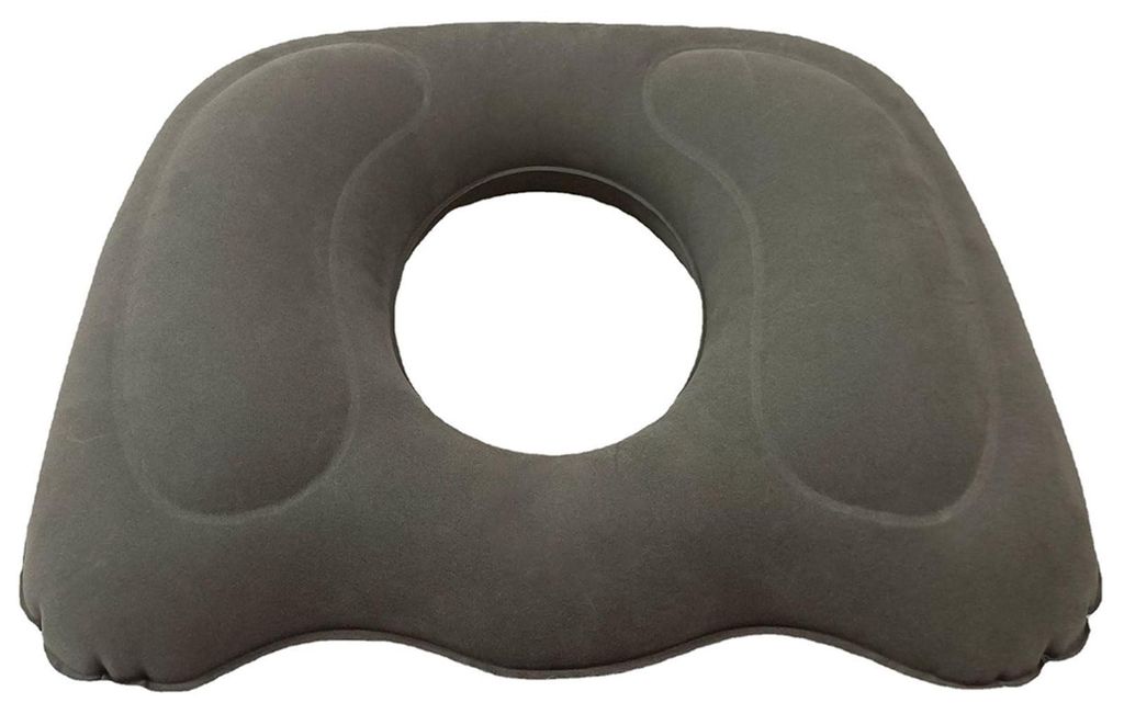 Aufblasbares, donut-förmiges Sitzkissen, orthopädisches Sitzkissen zur Linderung von Steißbeinbeschwerden, grün