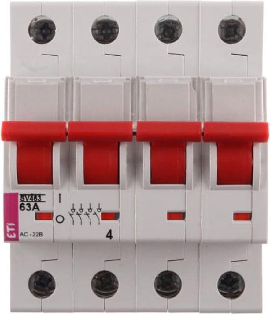 Interrupteur-sectionneur modulaire 63A 4P 400V SV 463 Image du produit 