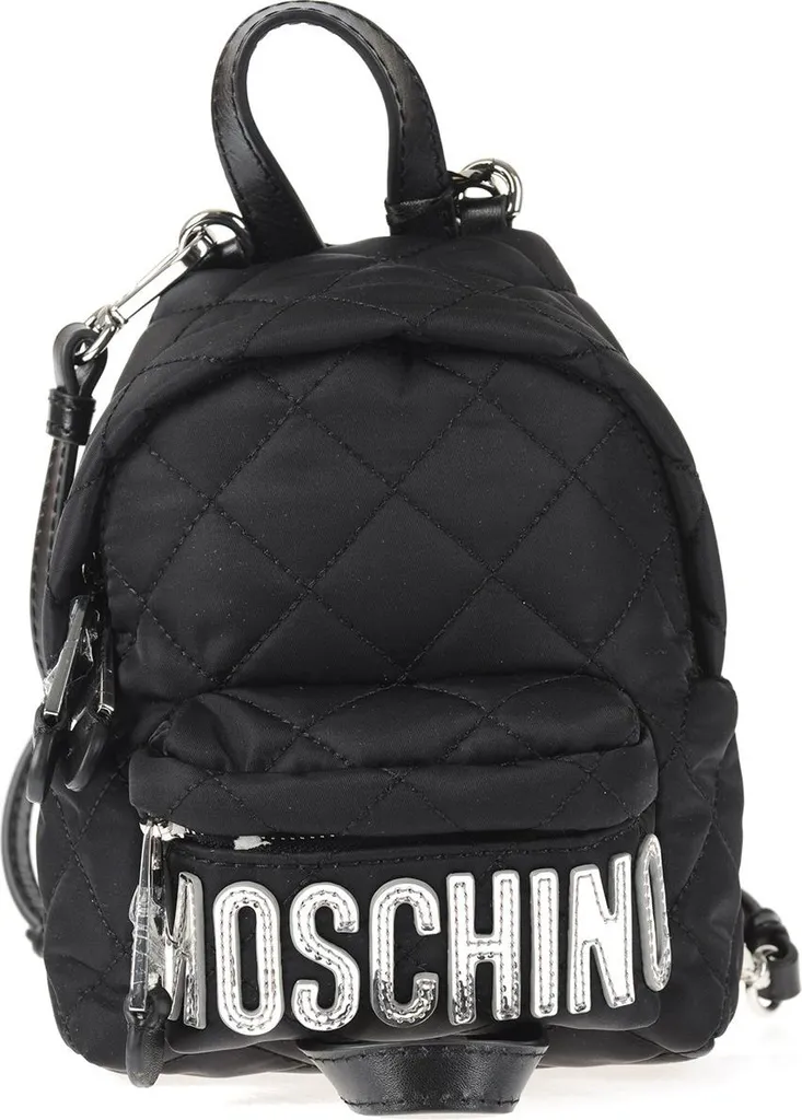 Grand Sac à Dos de Luxe Moschino Noir et Blanc - Accessoire Mode Urbaine