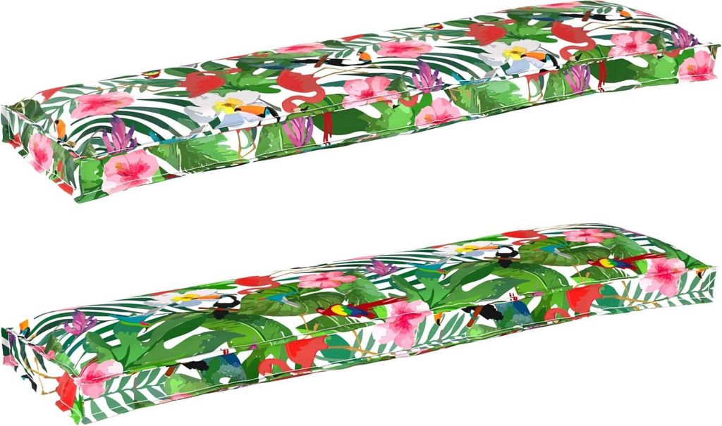Palettenkissenset 2 pcs Tropischer Dschungel 100 x 40 x 8 cm