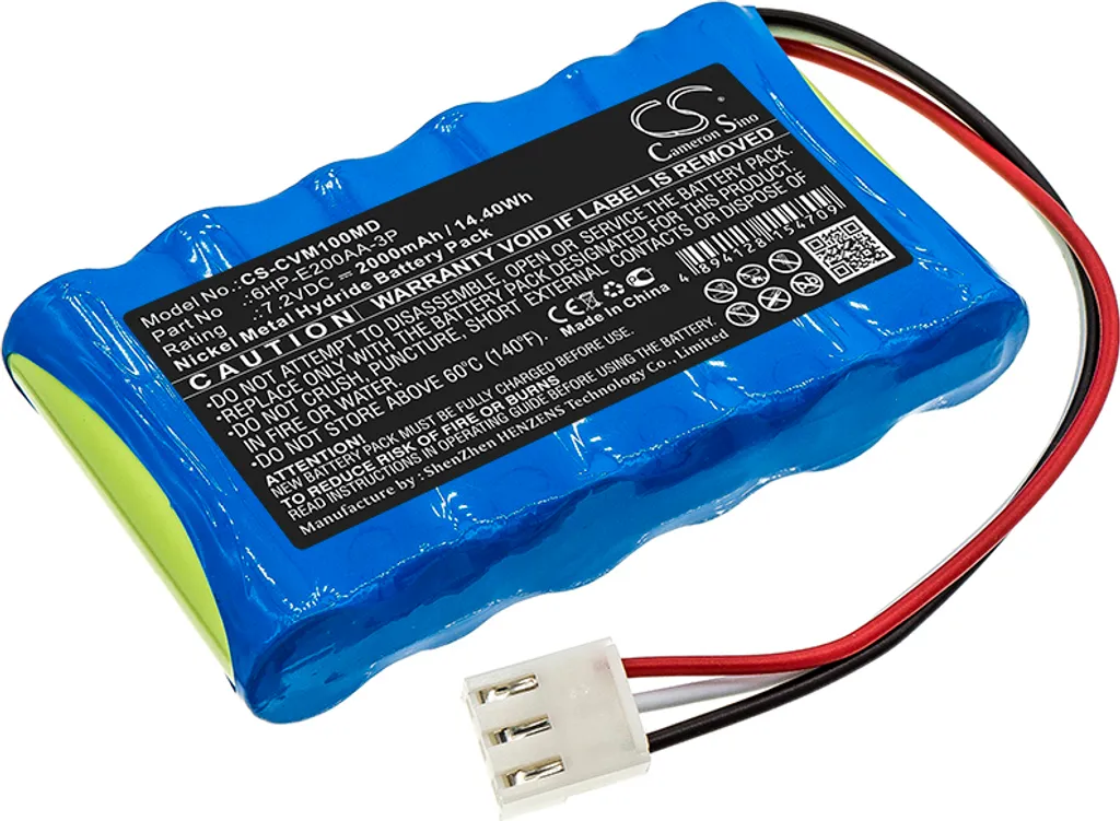 Batterie TECHTEK pour Care Vision OM-100 remplace 6HP-E200AA-3P 2000mAh