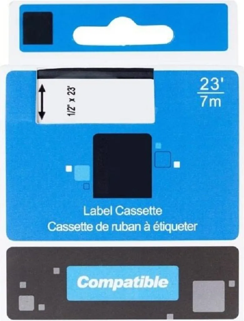 Nastro Compatibile Brother P-Touch TZe-231 12mm Nero su Bianco