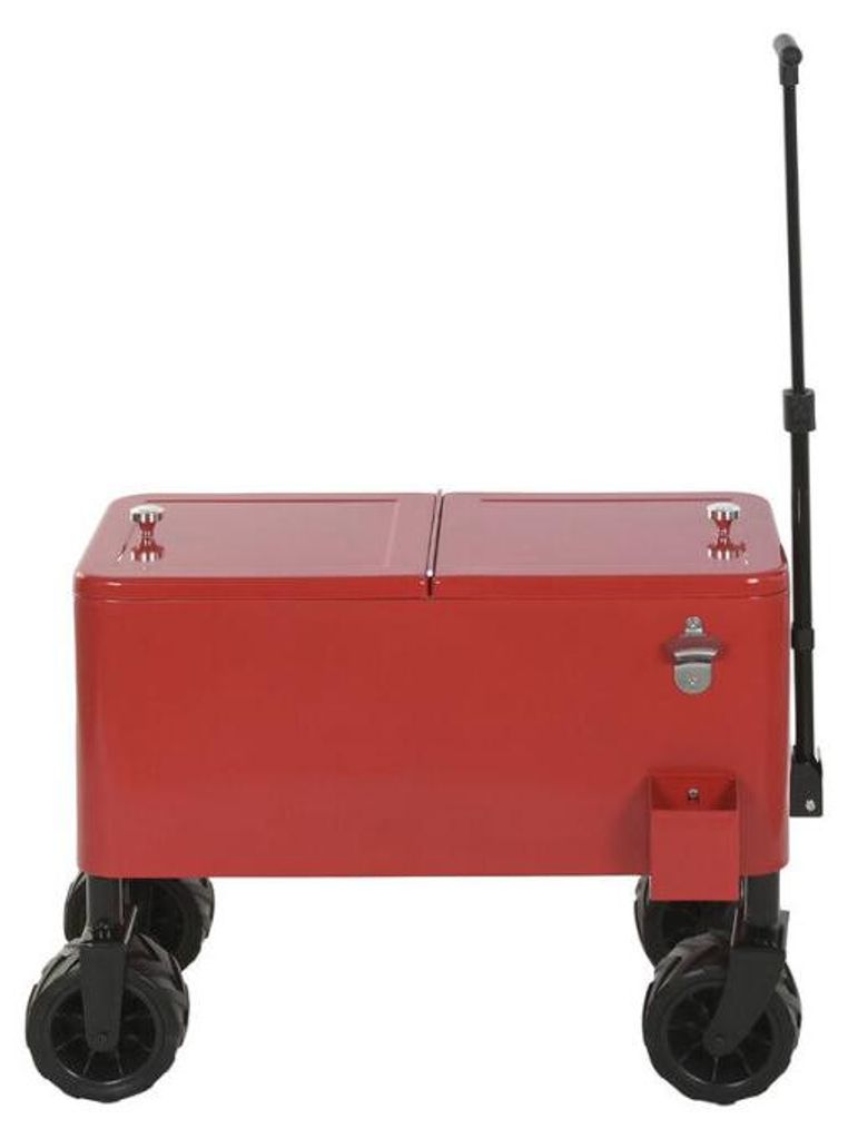 Tragbarer Kühlschrank Home ESPRIT Schwarz Rot Metall Polypropylen 88 X 39 X 120 CM