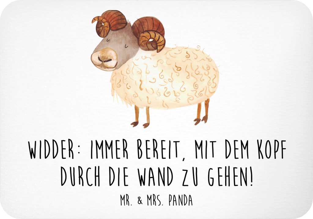 Mr. & Mrs. Panda magnet Widder Power - Weiß - Geschenk, Tatkraft, Geschenke Astrologie, Notizhalter, Unabhängigkeit, Mut, Entschlossenheit, Kühl...