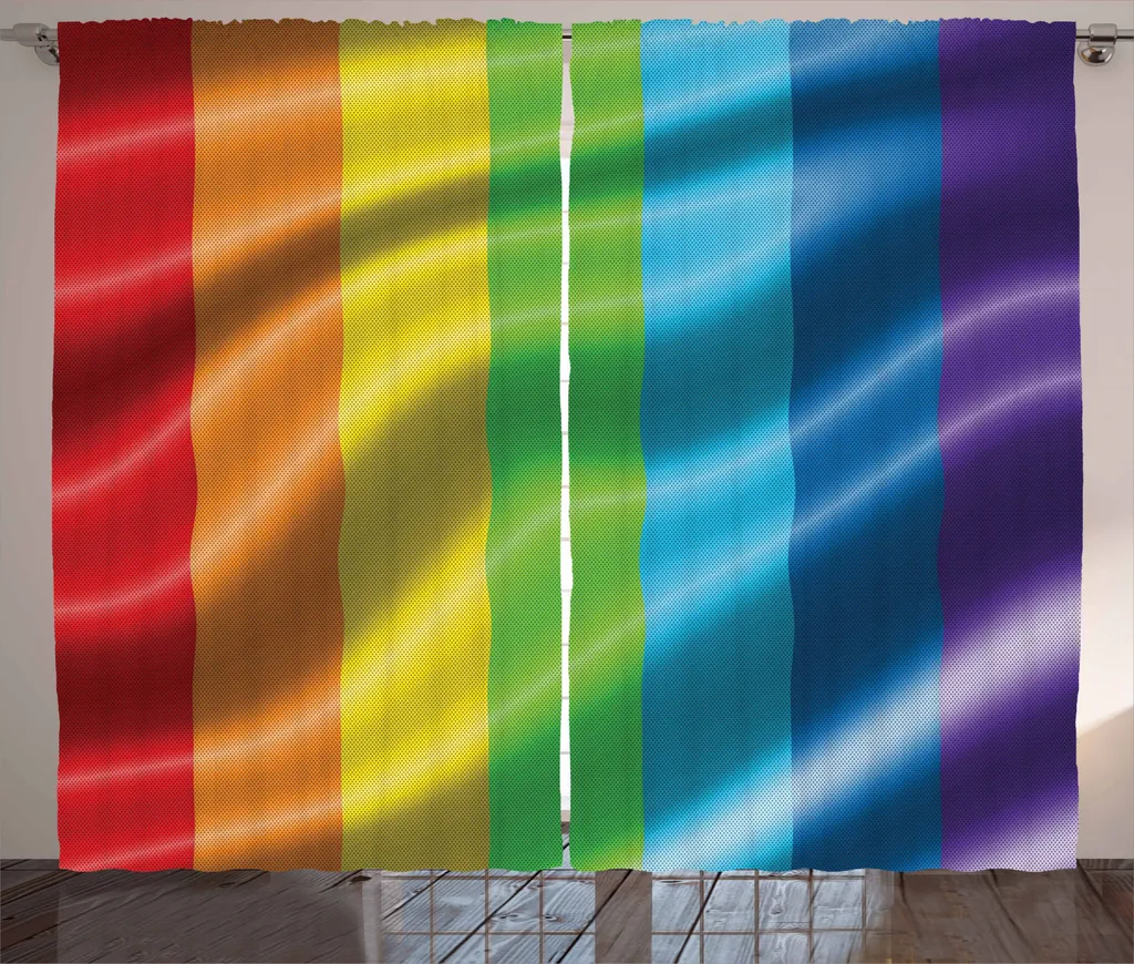 Rideau Multicolore pour Salon et Chambre 280x225 cm - Ambiance Arc-en-Ciel