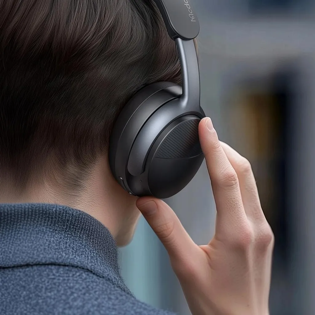 Casque Bluetooth ANC noir Mcdodo avec micro et isolation phonique - 3