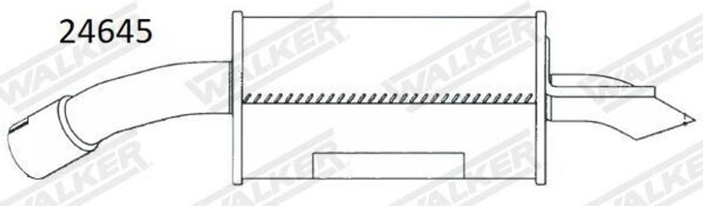 WALKER 24645 Endschalldämpfer für SAAB 9-3 Kombi (YS3F) Auspuff