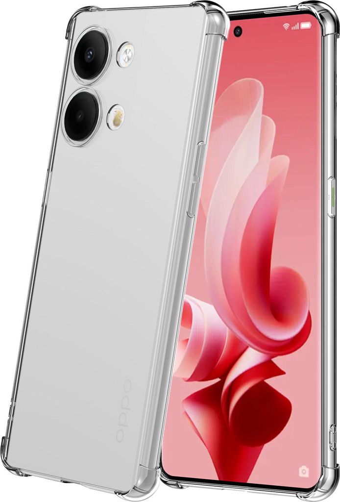 Geeignet für Oppo Reno 9 / 9 Pro Phone Case Transparent mit Bumper - Clear Case stoßfest TPU Silikon Back Cover Case Transparent - Smartphonica