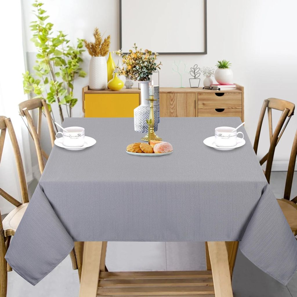 Runde Tischdecke - Tischdecke - Ø 178 cm - Wasserdicht - 100% Baumwolle - Für Esszimmer/Esstisch - Rot