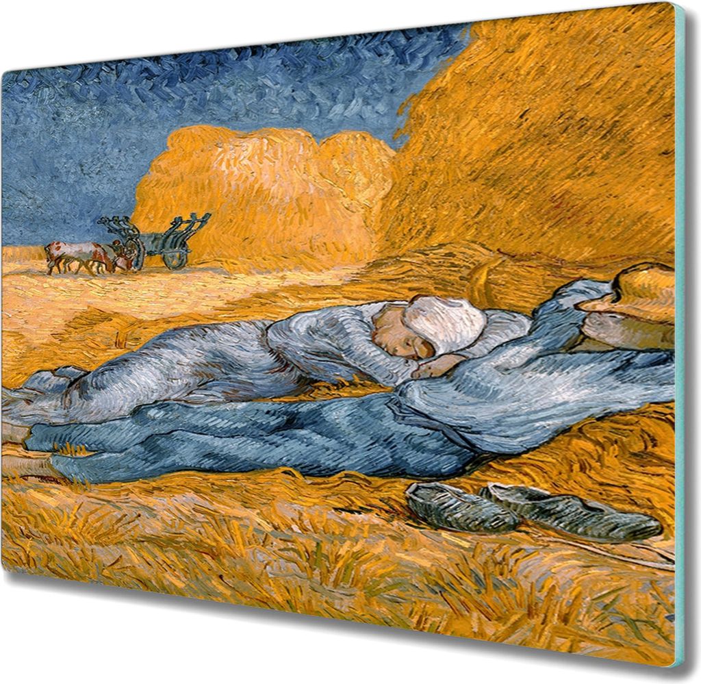 Coloray Kochplattenabdeckung Herdabdeckplatte 60x52 cm Hackbrett Schneidebrett Küchenbrett - Rest südlich von Van Gogh