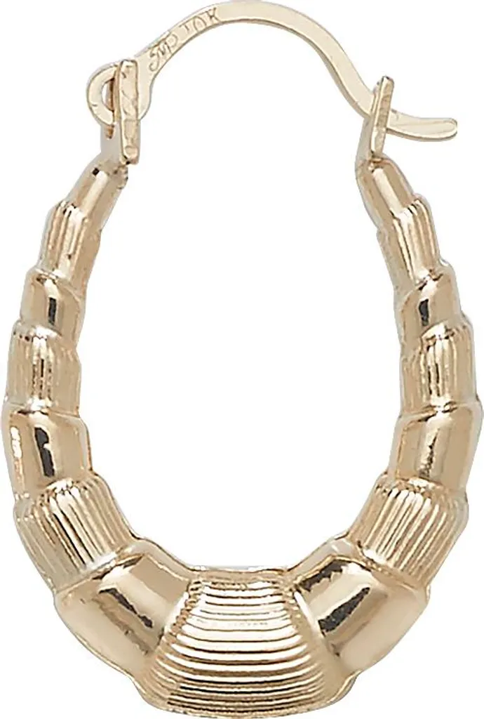 Boucles d'Oreilles Or 375 Millièmes - Créoles 22x15mm pour Fille