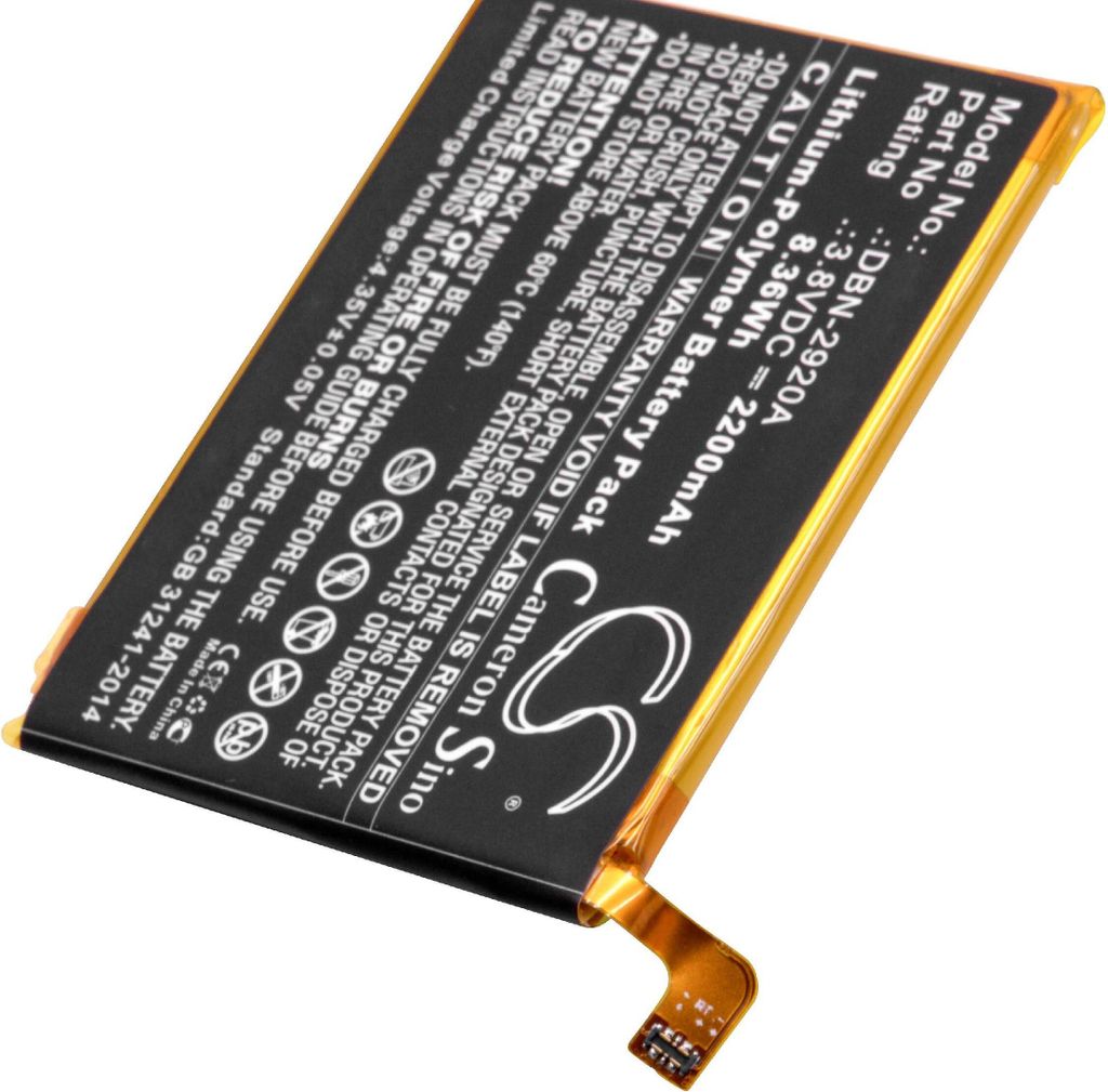 vhbw Akku Ersatz für Doro DBN-2920A für Handy Smartphone Telefon (2200 mAh, 3,8 V, Li-Polymer)