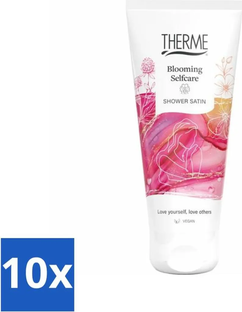 Therme - Blooming Selfcare - Raso doccia - Rinfrescante - Nutriente - 200ml - Confezione risparmio - 10 pezzi