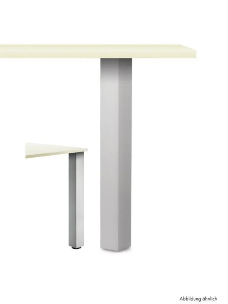Pied de Table Haut en Aluminium 87 cm Carré Naber Rhodos Aspect Inox