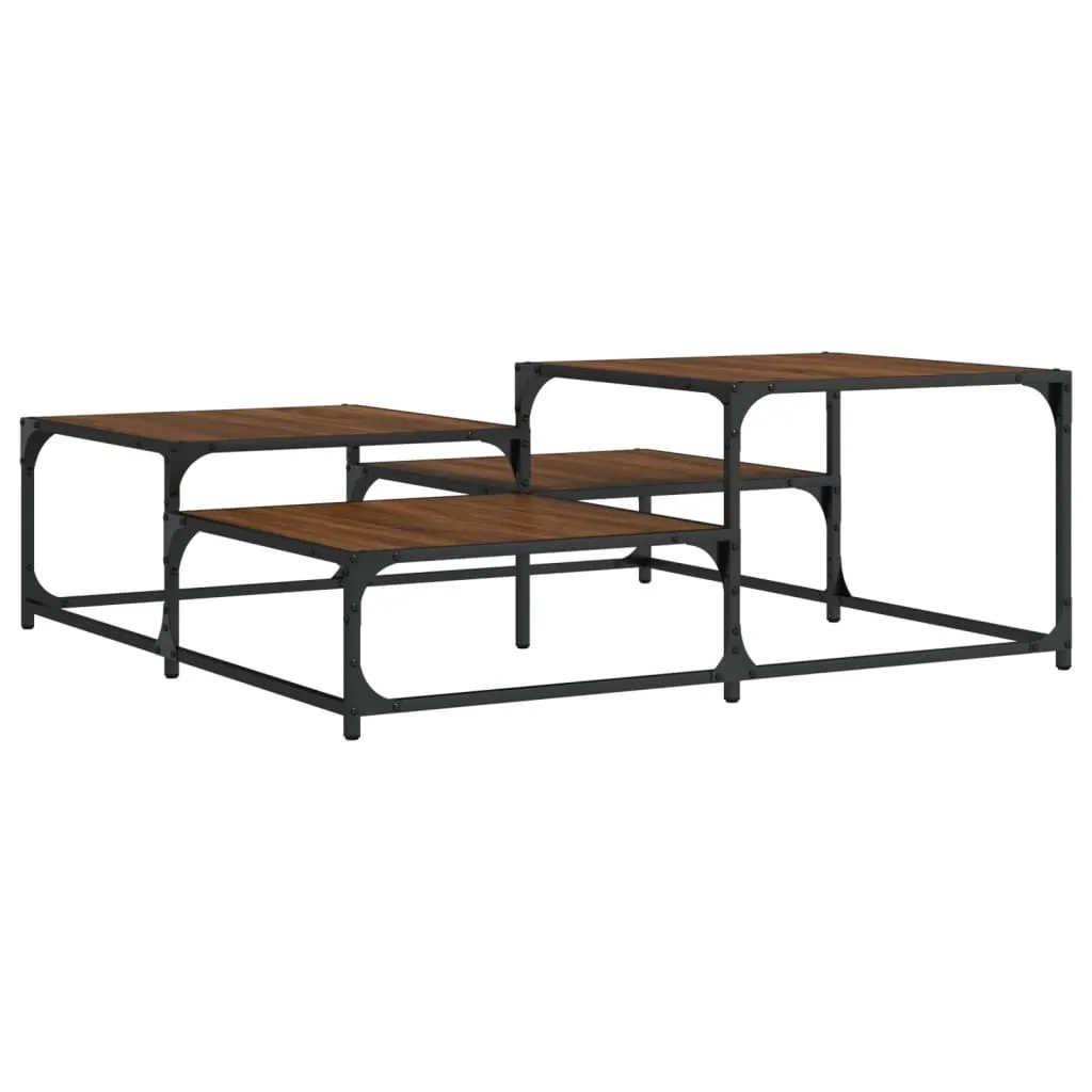Tavolino Salotto Rovere Marrone 107x107 - Arredo Soggiorno Moderno