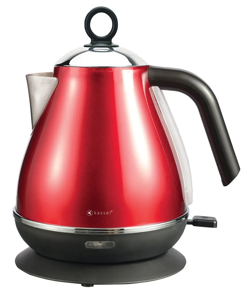Bouilloire Électrique en Inox 1,7L Kassel Burgund pour Thé et Café