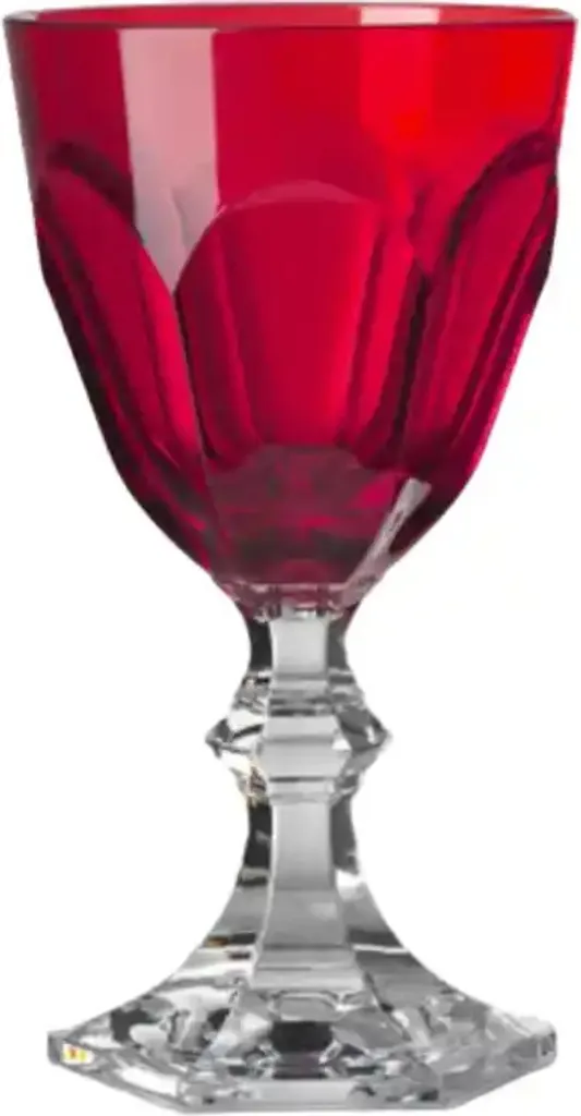 Mario Luca Giusti Dolce Vita Rosso - Set 6 Calici Vino Acrilico Design