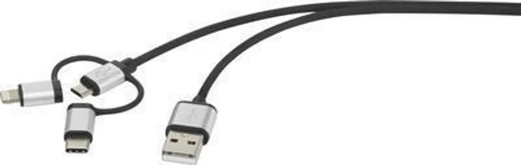 Cavo Multiplo Renkforce 4 in 1: USB-C, Lightning, Micro-B 1m - Offerta