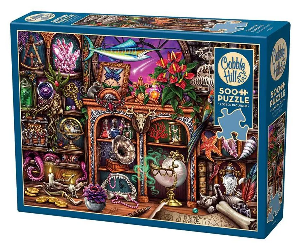 Puzzle 500 pièces Cabinet de curiosités sans reflets carton rigide