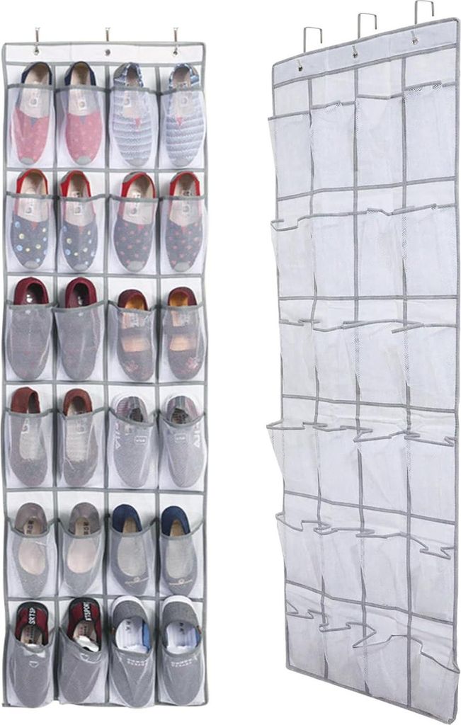 1 Stück Schuhregal zum Aufhängen über der Tür, Hängeaufbewahrungstasche mit 24 Taschen, Hängeaufbewahrung für Schuhe, Multifunktions-Hängeo...