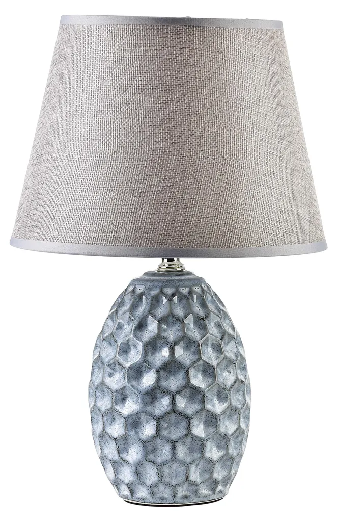 Lampe de chevet bleue Leti Crater MONDEX céramique décorative 34cm