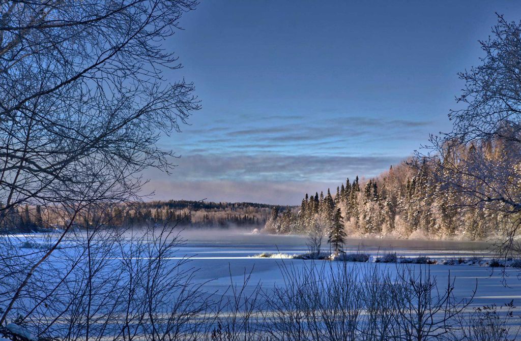 hansepuzzle 25872 - Winterlandschaft Puzzle, 500 Teile, Natur, 46,0 x 30,0cm mit hochwertiger Aufbewahrung, Kartonbox & Beutel