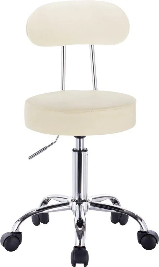 Tabouret de travail ergonomique avec dossier pour cabinet médical ou bureau