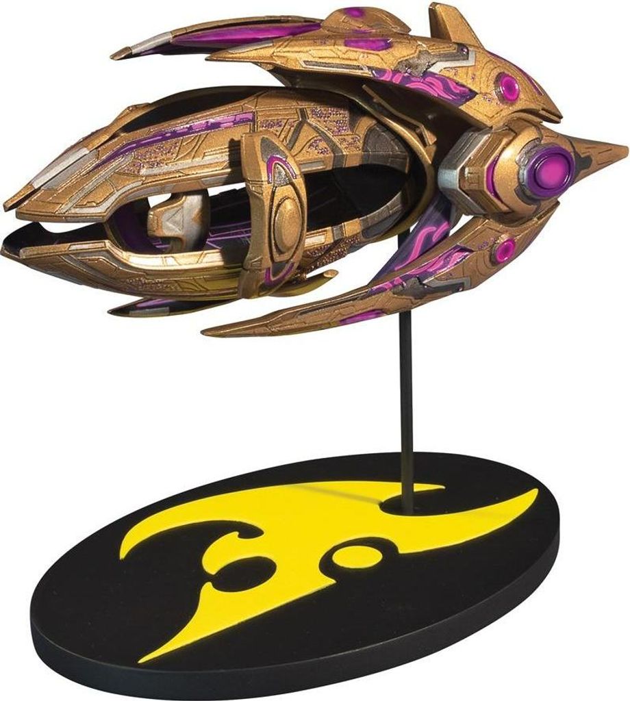 Soška van een Protoss-carrierschip uit StarCraft - Gouden Productafbeelding 