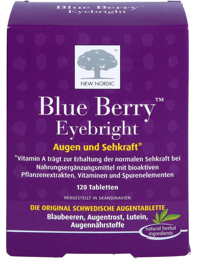 Blue Berry Eyebright Augen und Sehkraft Tabletten, 120 St. Produktbild 
