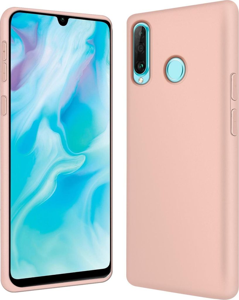 Hülle Huawei P30 Lite Handy Schutz Cover Silikon Gel Case Handyhülle Tasche, rosa