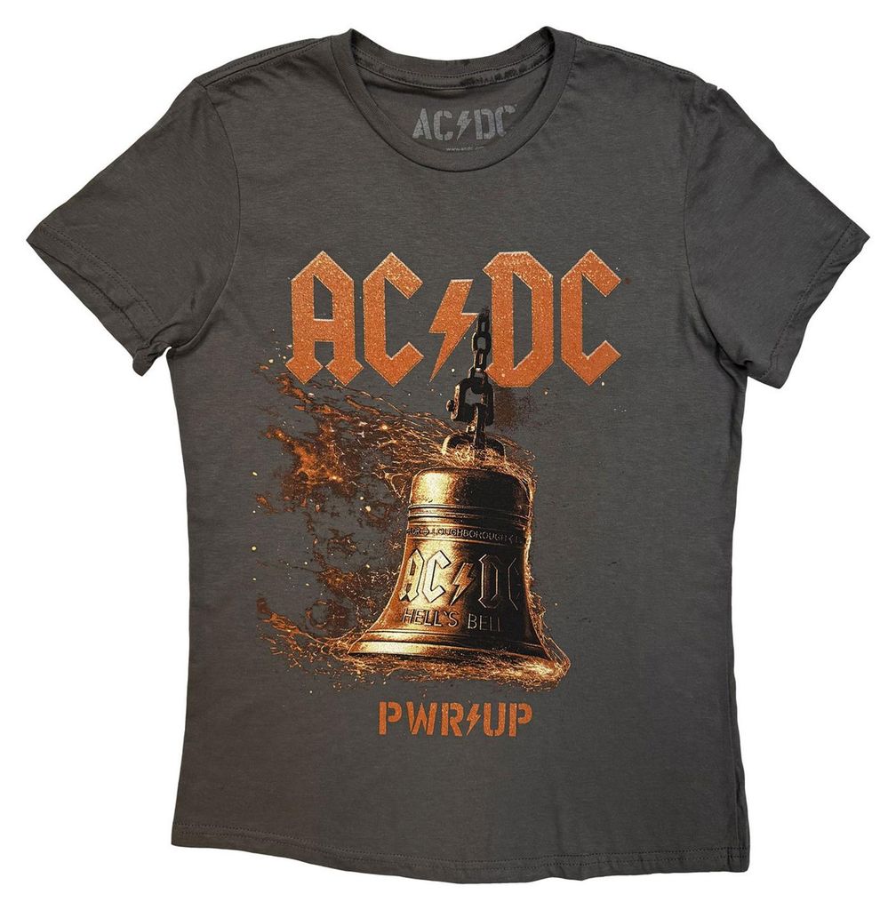 AC/DC - "Bell Lightning EU Tour ́25" T-Shirt für Damen RO16341 (XL) (Anthrazit)