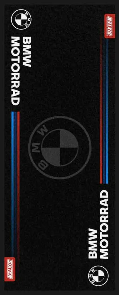 Tapis de Garage Moto Écologique BMW Motorsport 95x240cm Absorbant Huile
