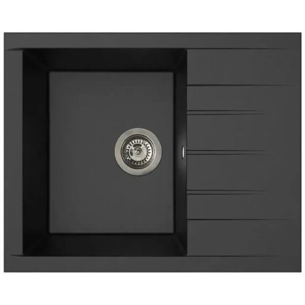 Vasque à encastrer 62 x 50 cm pour salle de bain moderne Stradour Noir